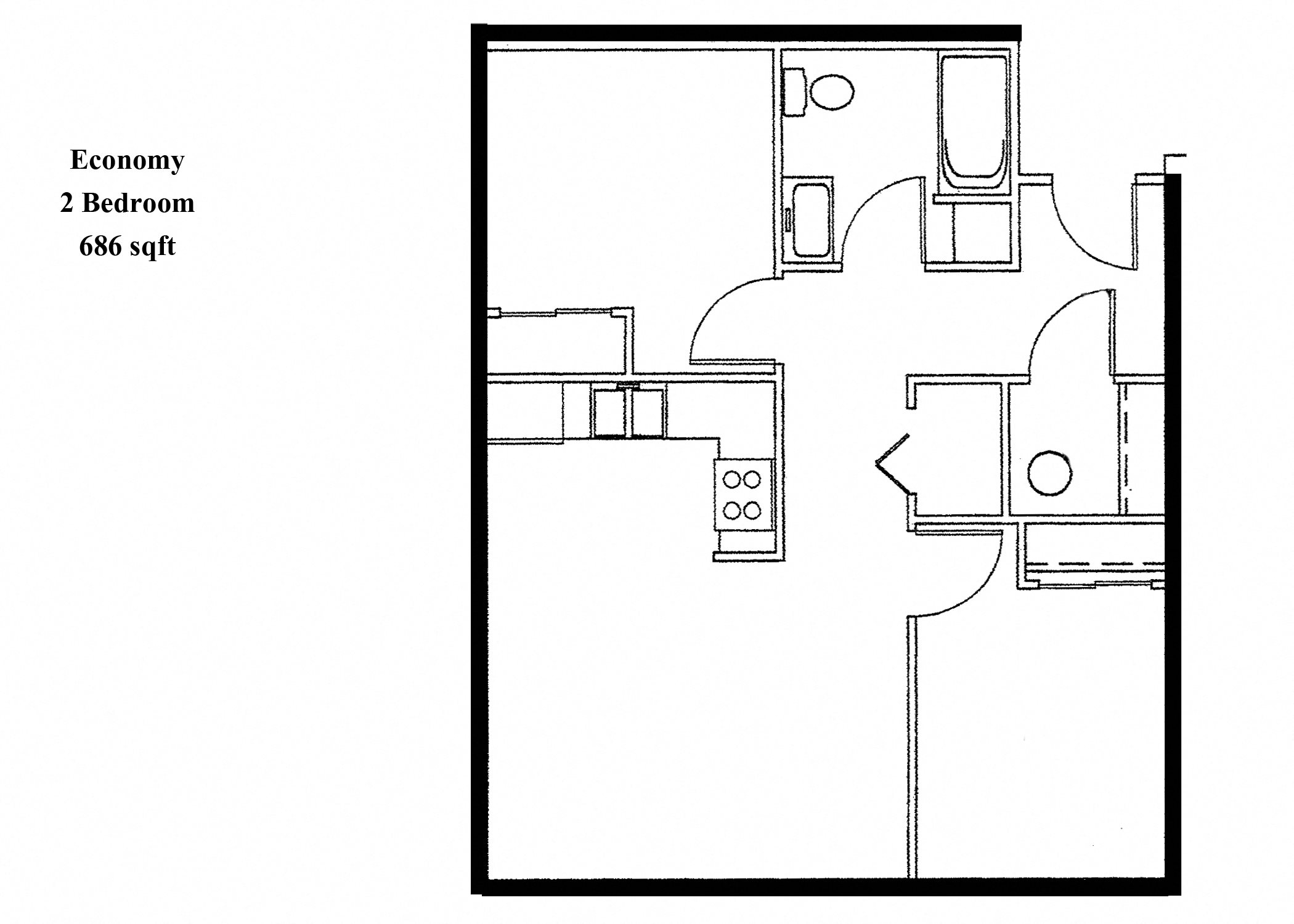 2 Bed Apt in Williamsport 2 Bedroom Economy in Williamsport, PA | The Weightman Aparrtments | Property Managment, Inc.